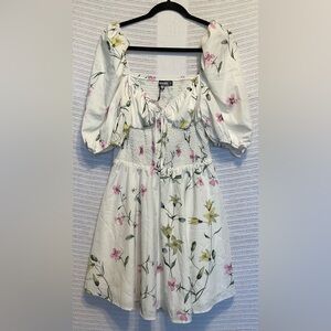 Missguided Floral Puff Sleeve Dress